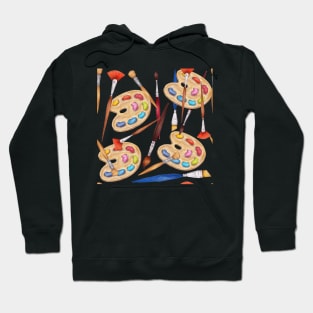 pattern palette with brushes Hoodie